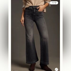 MOTHER Hustler Patch Pocket Size 25 Charcoal Flare Jeans